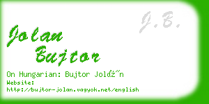 jolan bujtor business card